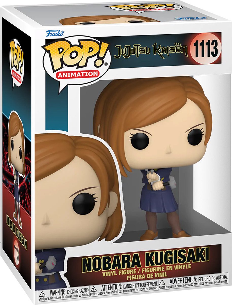 Funko jujutsu kaisen verzamelfiguur pop! animation nobara 9 cm multicolours
