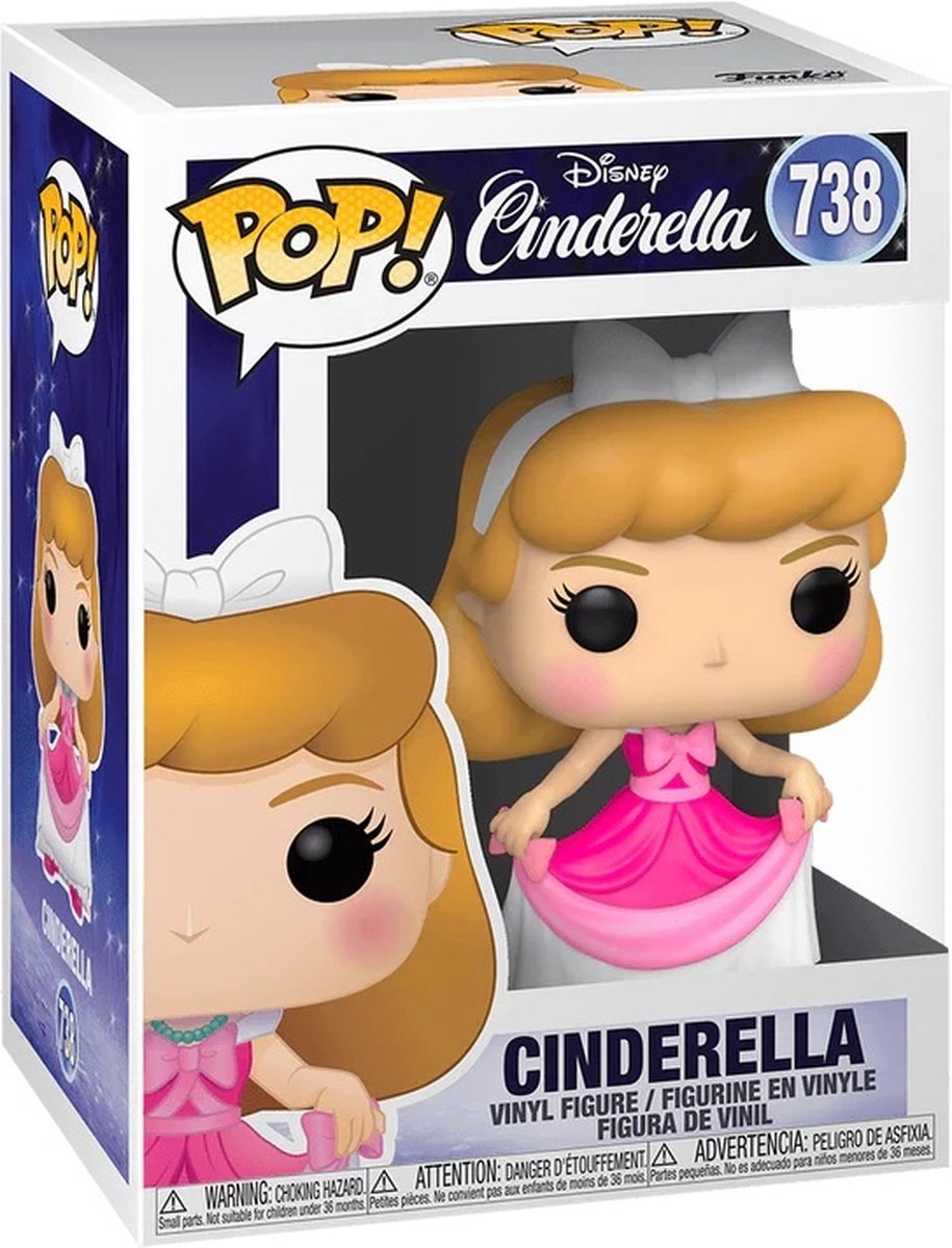 Funko pop disney: cinderella - assepoester - pop #738