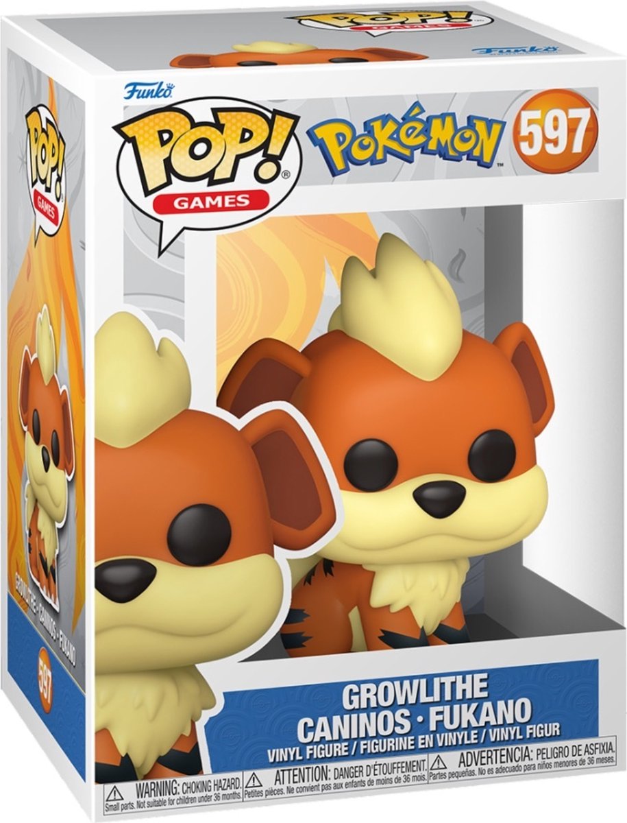 Funko pop games: pokémon - growlithe pop #597