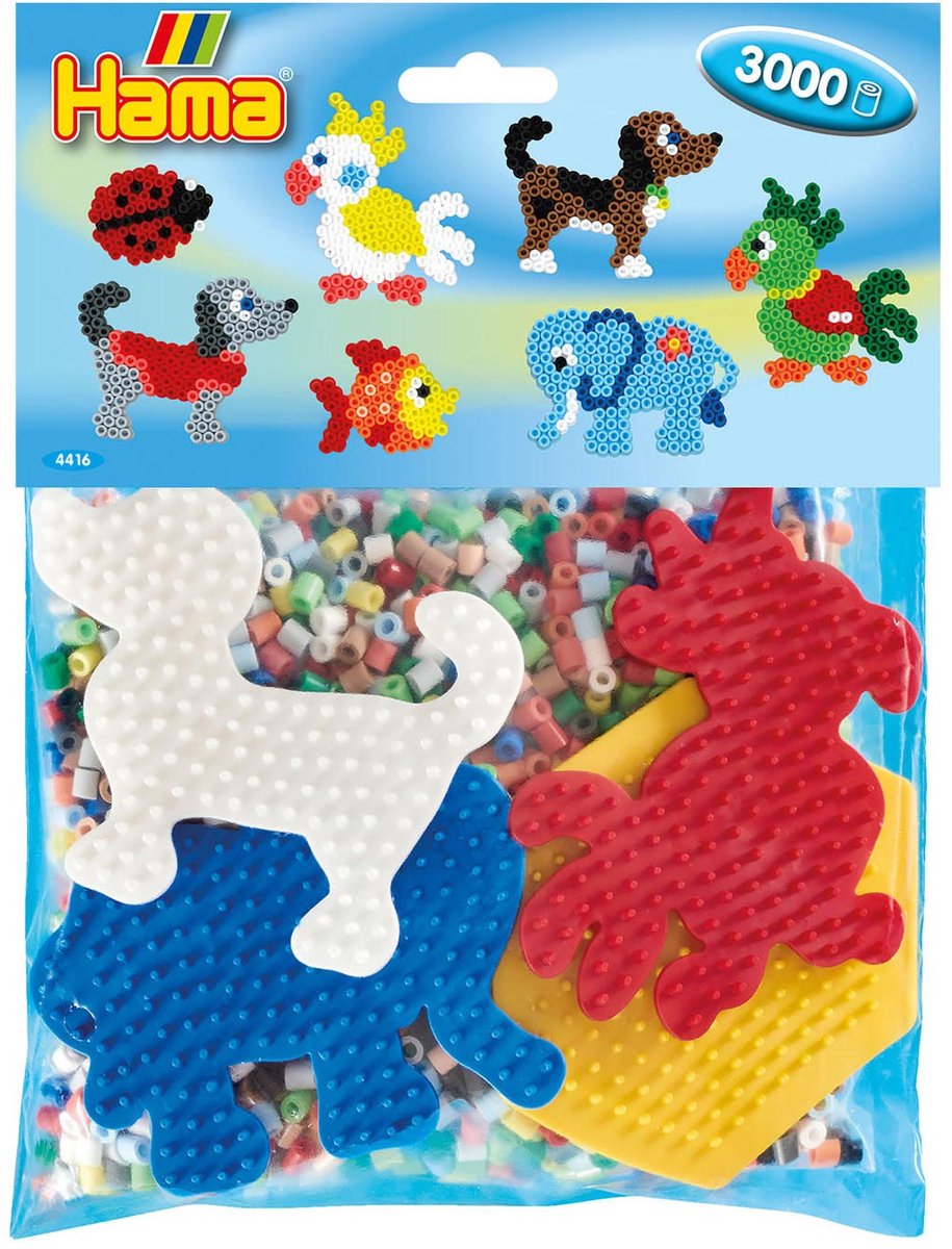 Hama strijkkralenset groepspakket blauw, 3000st.