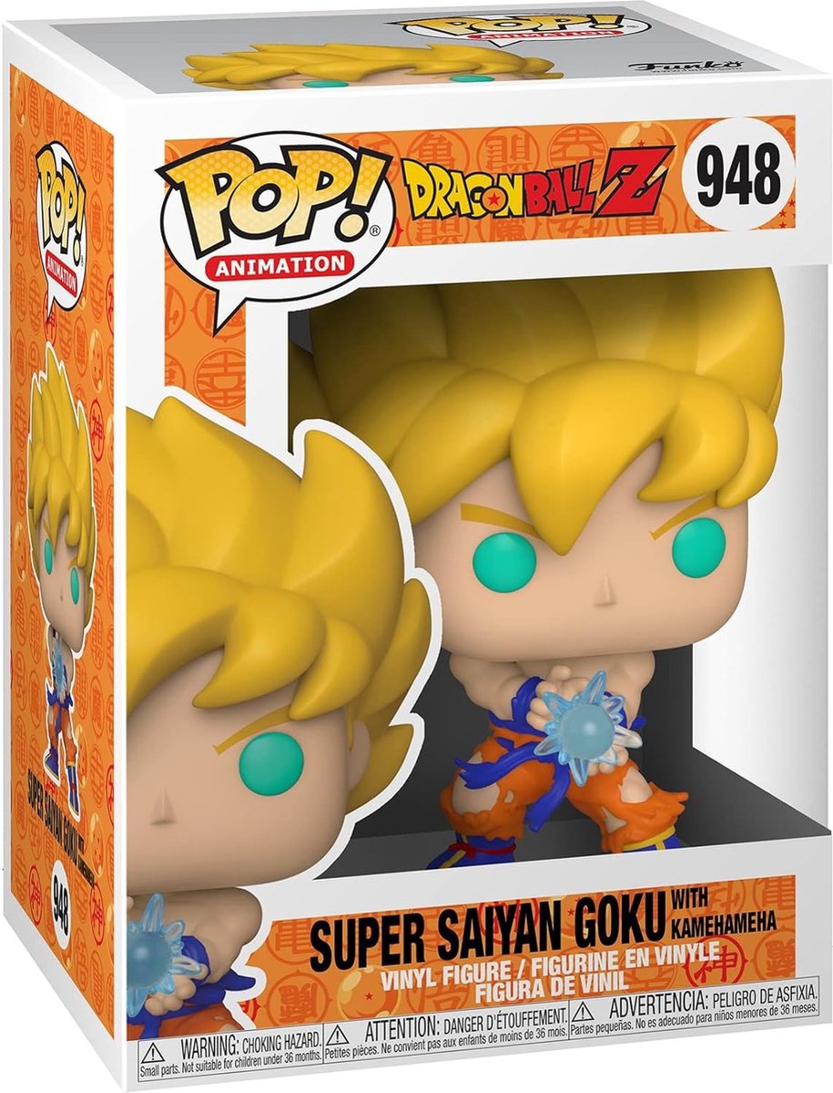 Funko pop animation: dragon ball z - super saiyan goku with kamehameha - pop #948
