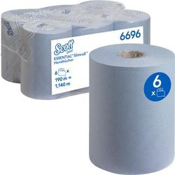 Papieren handdoeken scott essential slimroll blauw 450 mm x 300 mm x 198 mm