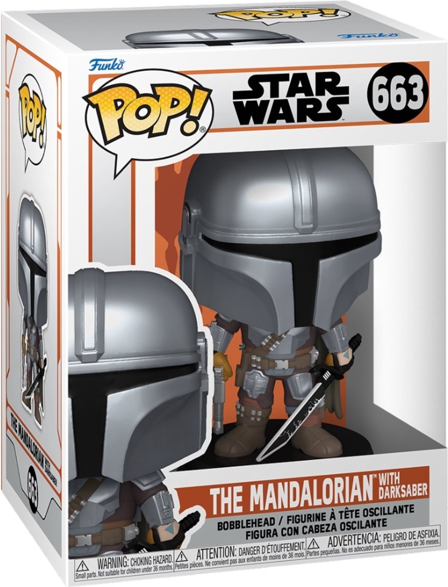 Funko pop star wars: the mandalorian with darksaber - pop
