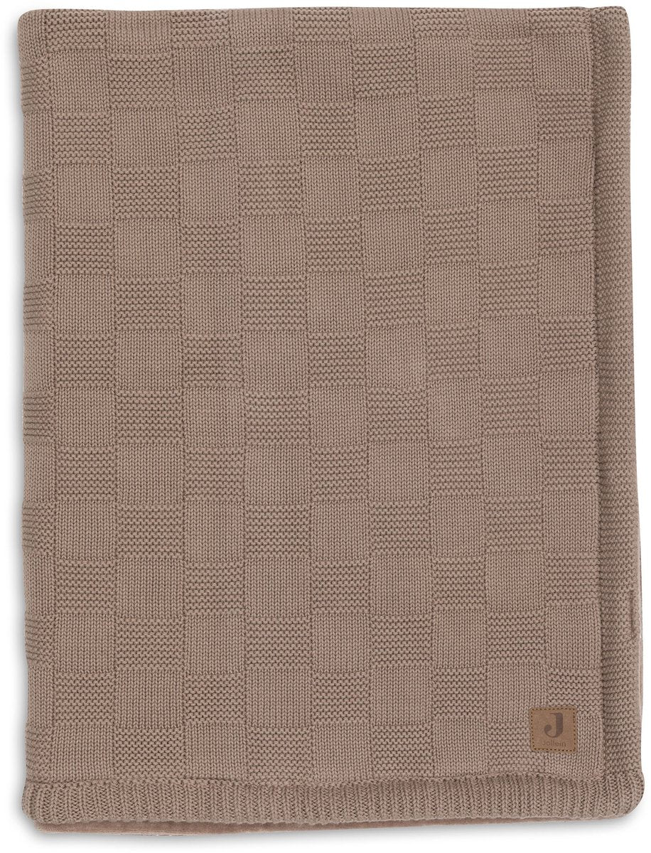 Jollein baby deken wieg - 75x100cm - box knit - milky coffee velvet