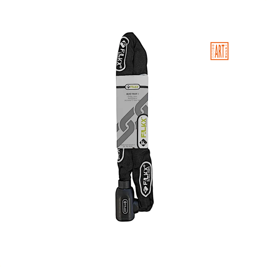 Falkx mad max i kettingslot 9x900mm zwart. nylon hoes kunst**