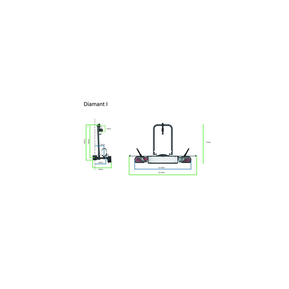 Pro-user pro user diamant 1 fietsendrager - fietsdragers - aluminium zwart
