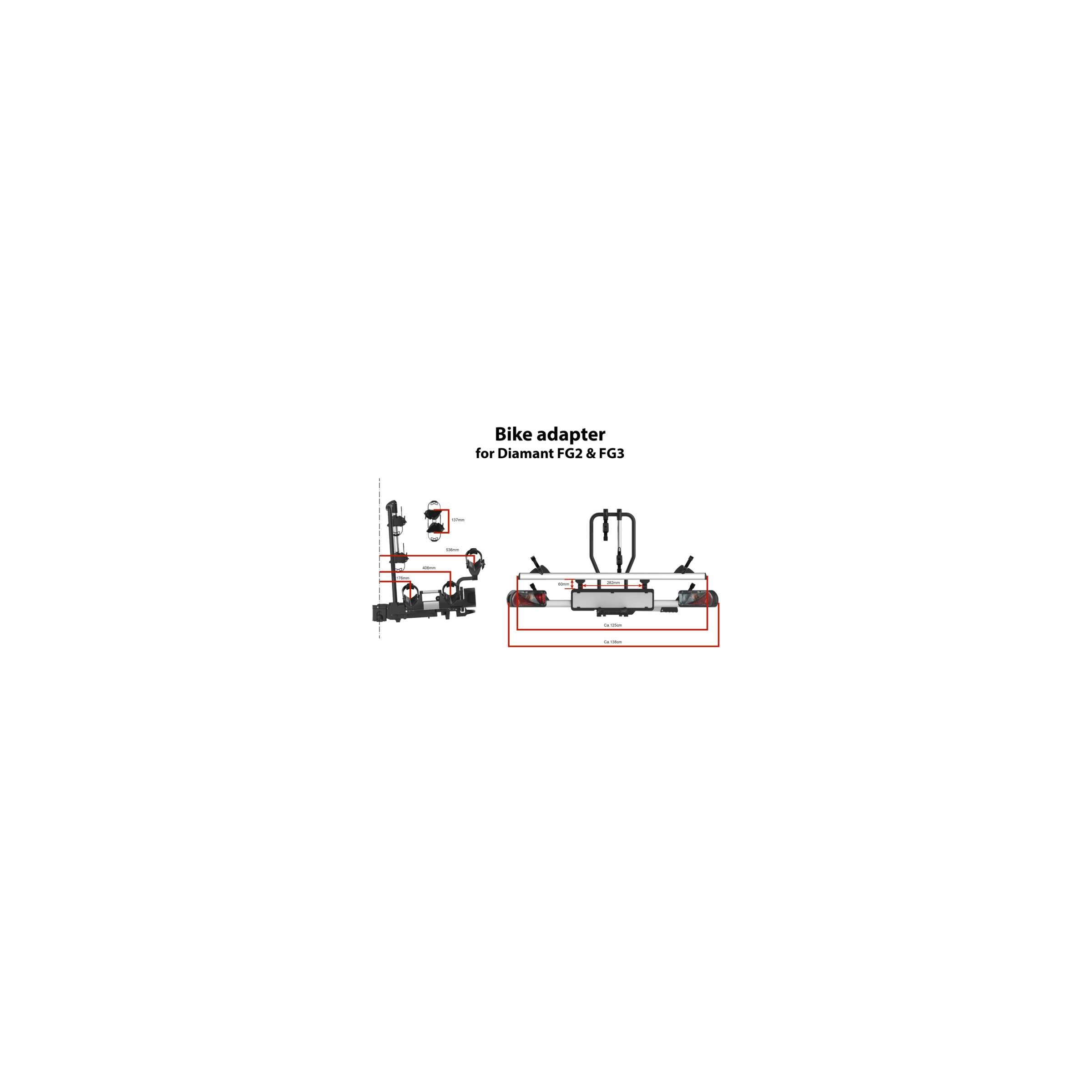 Pro-user pro user diamant fg2 trekhaak fietsendrager nm 2 fiets