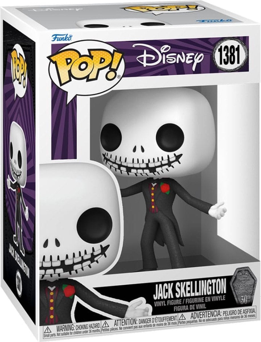 Funko pop disney: the nightmare before christmas - jack with black suit (30th anniversary) pop #1381