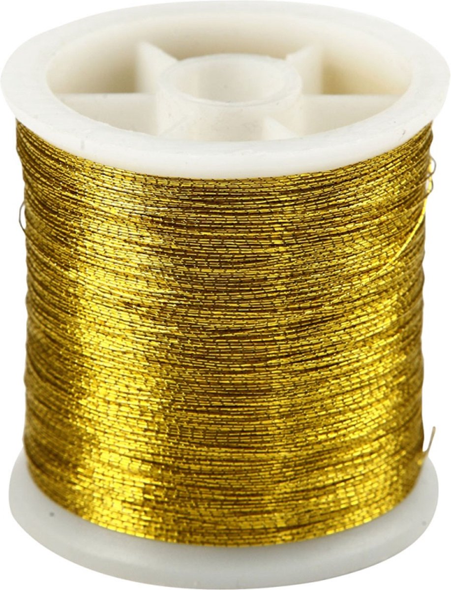 Creativ company cc nylon naaigaren 100 m goud