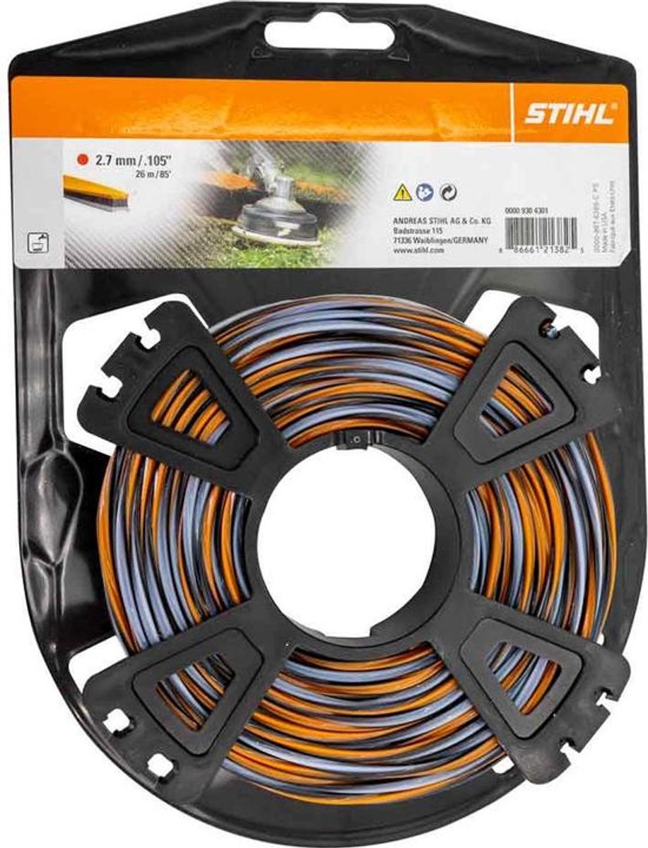 Stihl accessoires maaidraad | hightech cf3 pro kruisvormig | ø 2,7mm x 27m - 00009304301