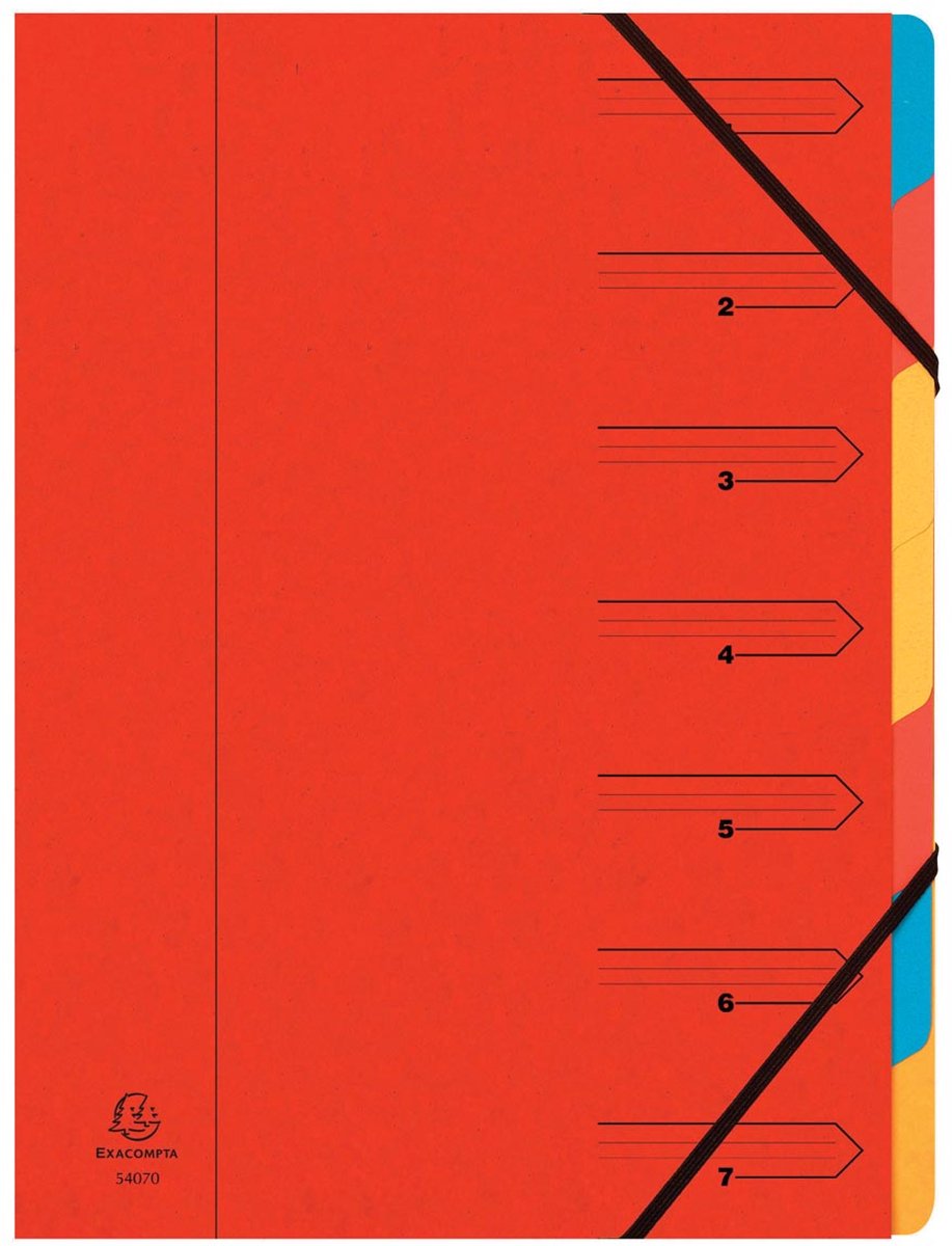 Exacompta sorteermap 7-delig rood