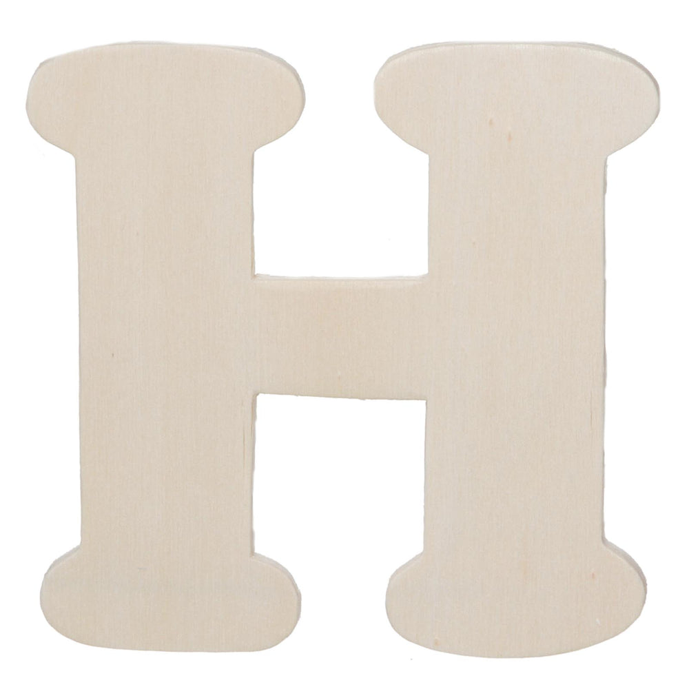 Darice • uitgesneden houten letter h 10,8cmx5mm