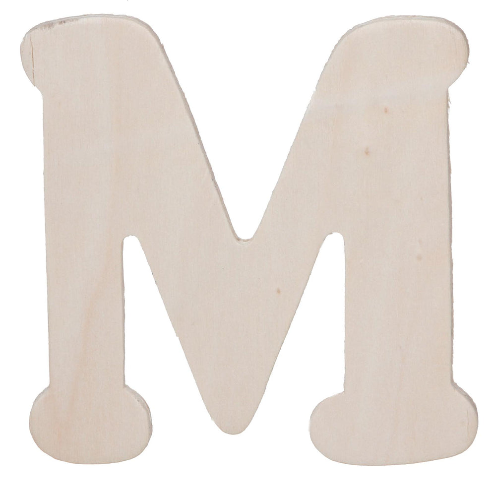 Darice • uitgesneden houten letter m 10,8cmx5mm
