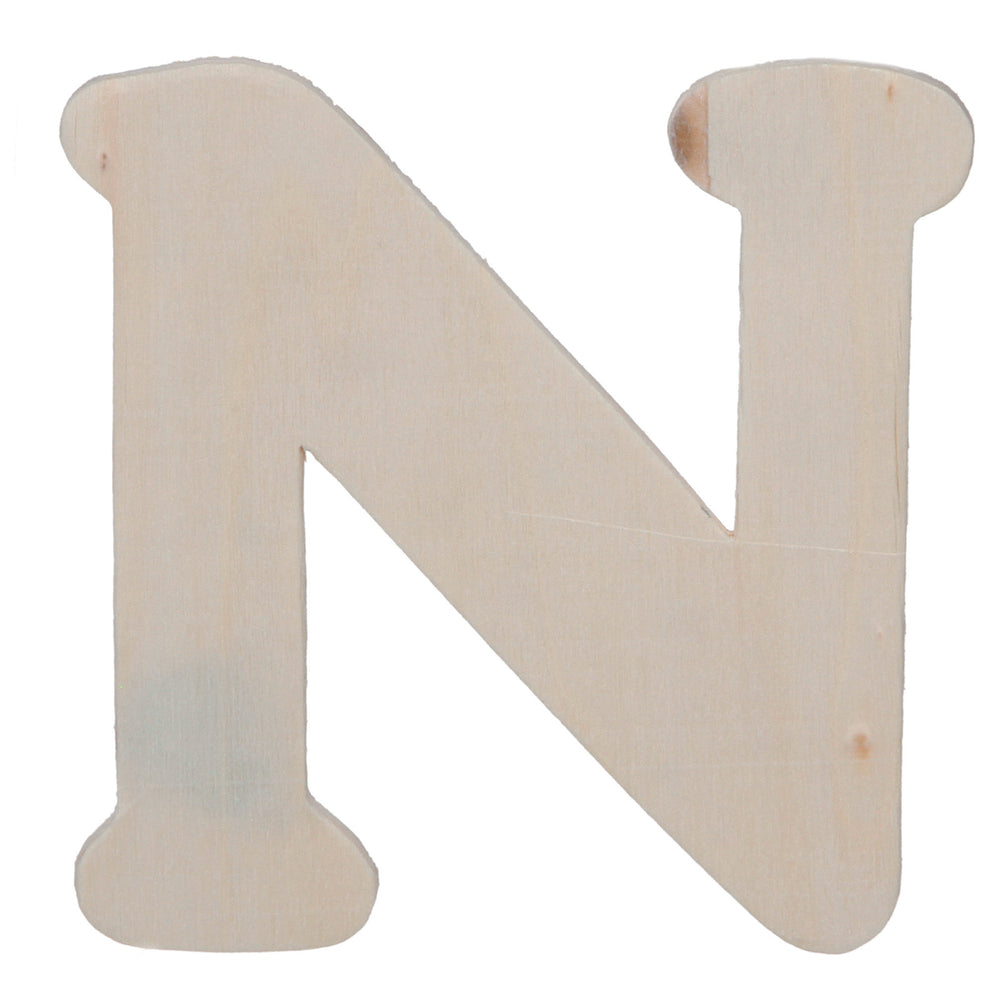 Darice • uitgesneden houten letter n 10,8cmx5mm