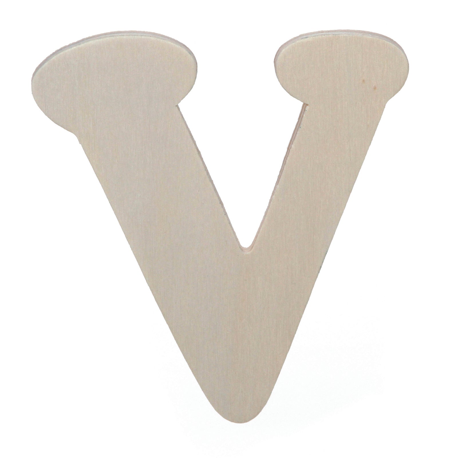 Darice • uitgesneden houten letter v 10,8cmx5mm