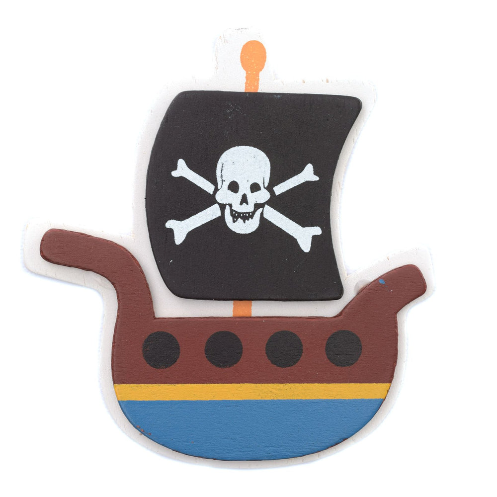 Darice • painted wood shapes piratenboot 9,5x8,9x0,5cm