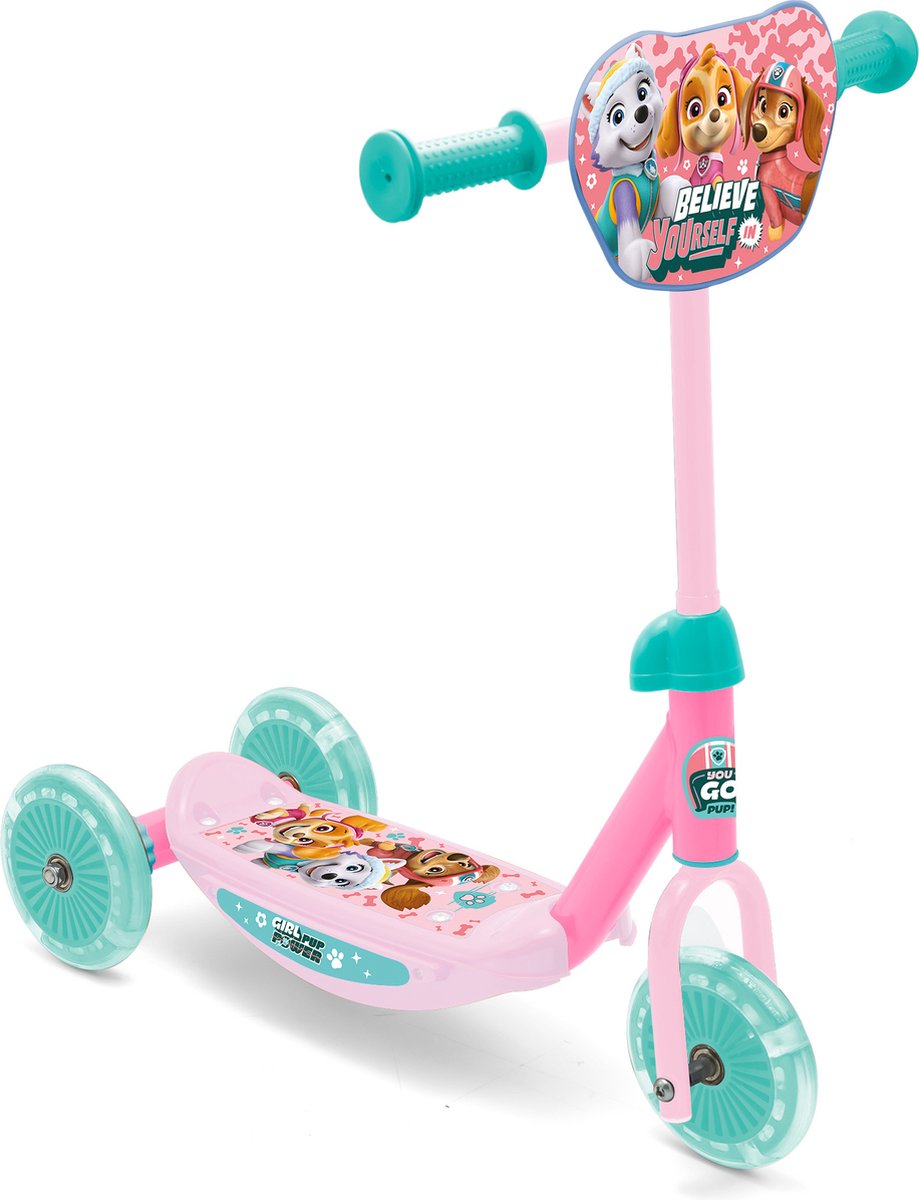 3-wiel kinderstep meisjes roze lichtblauw