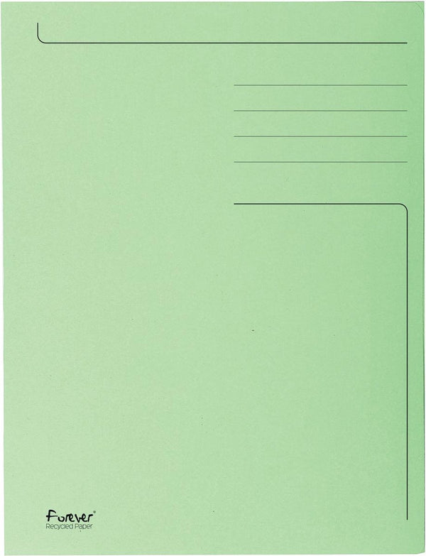 Exacompta 50x forever® bedrukte map met 3 kleppen - 280gm2 - 24x32 cm voor a4 - grasgroen - 448013e