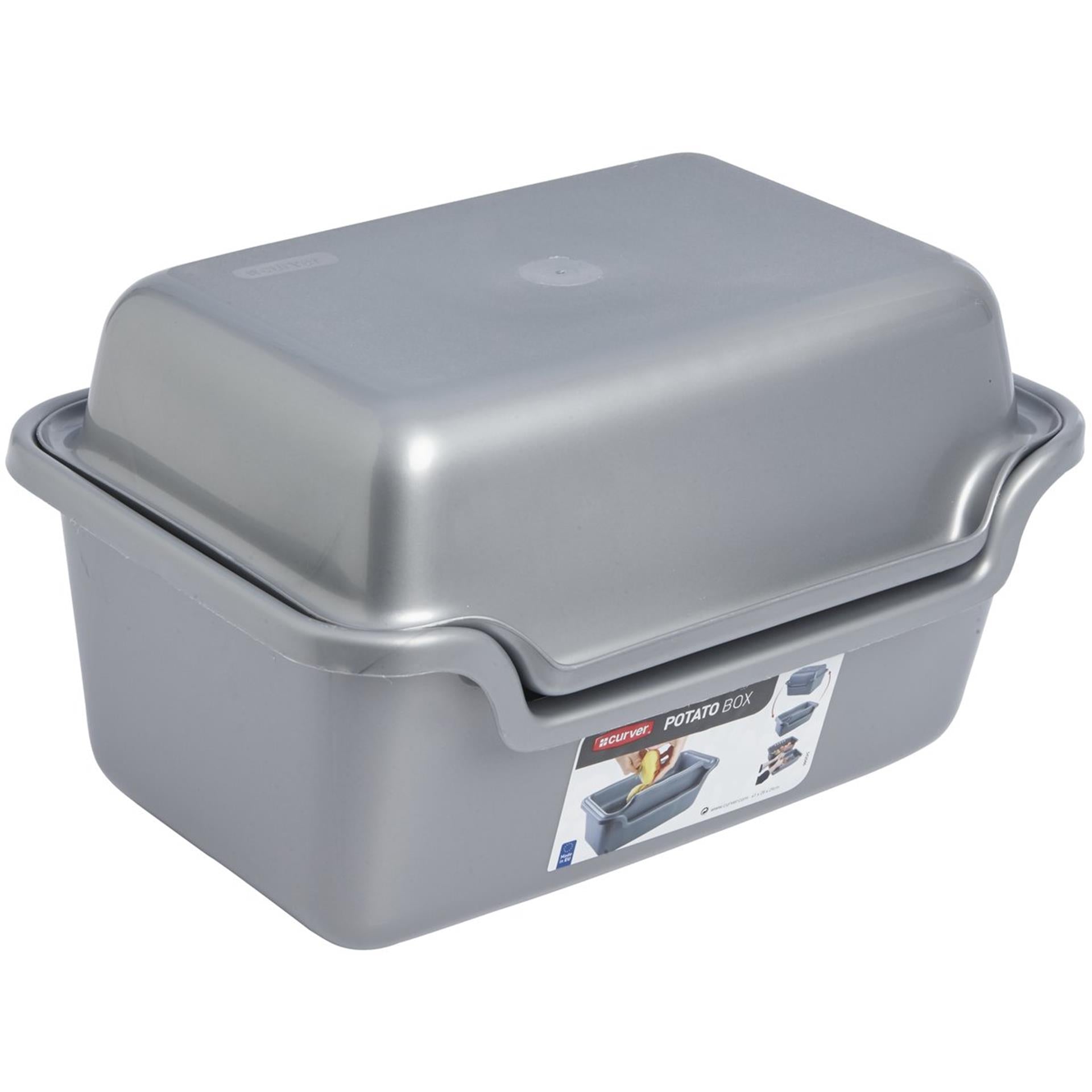 Curver aardappel schilbak 2-delig zilver