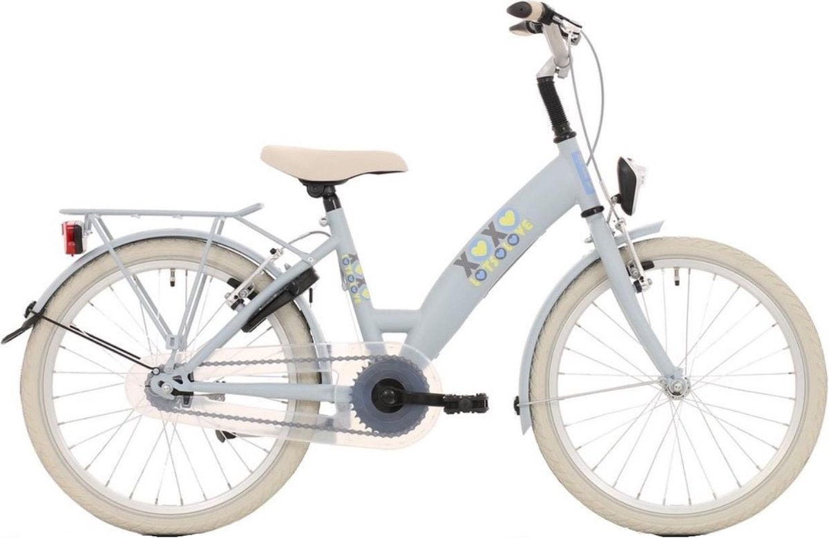 Bikefun kinderfiets 20 veel liefde met remnaaf - blauw