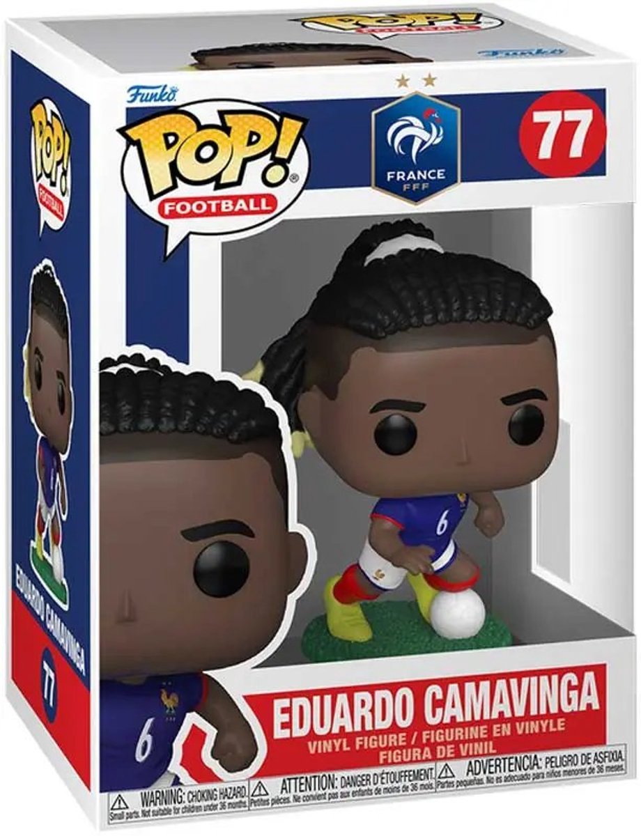Funko efl pop! football vinyl figure france- eduardo camavinga 9 cm pop! figuur