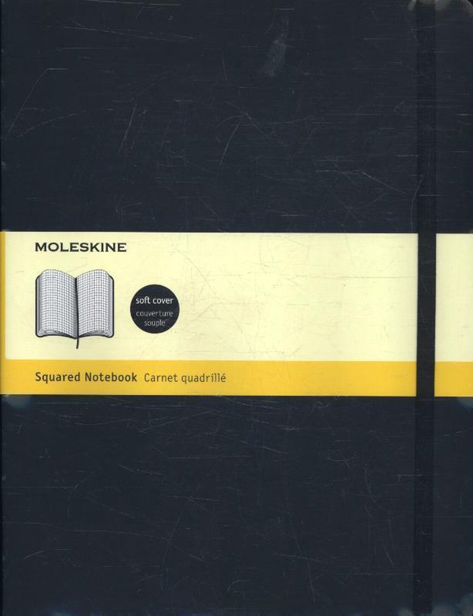 Moleskine classic notitieboek - extra large - softcover - geruit - zwart