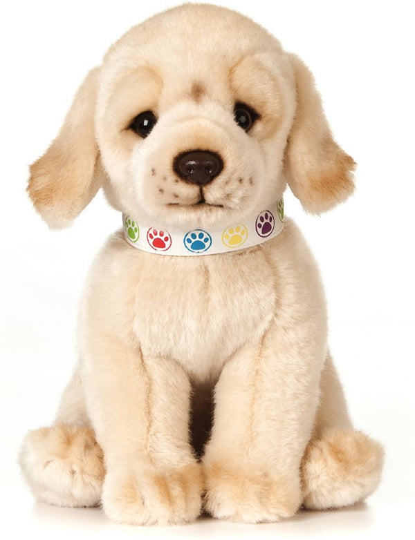 Keycraft living nature knuffel giant golden lab puppy pluche hond.