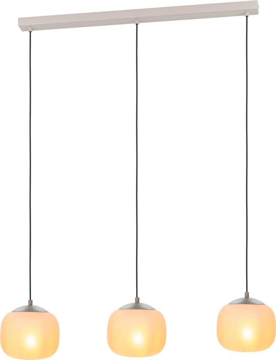 Eglo cominio hanglamp - e27 - 88,5 cm - zandkleurig|taupe - glas