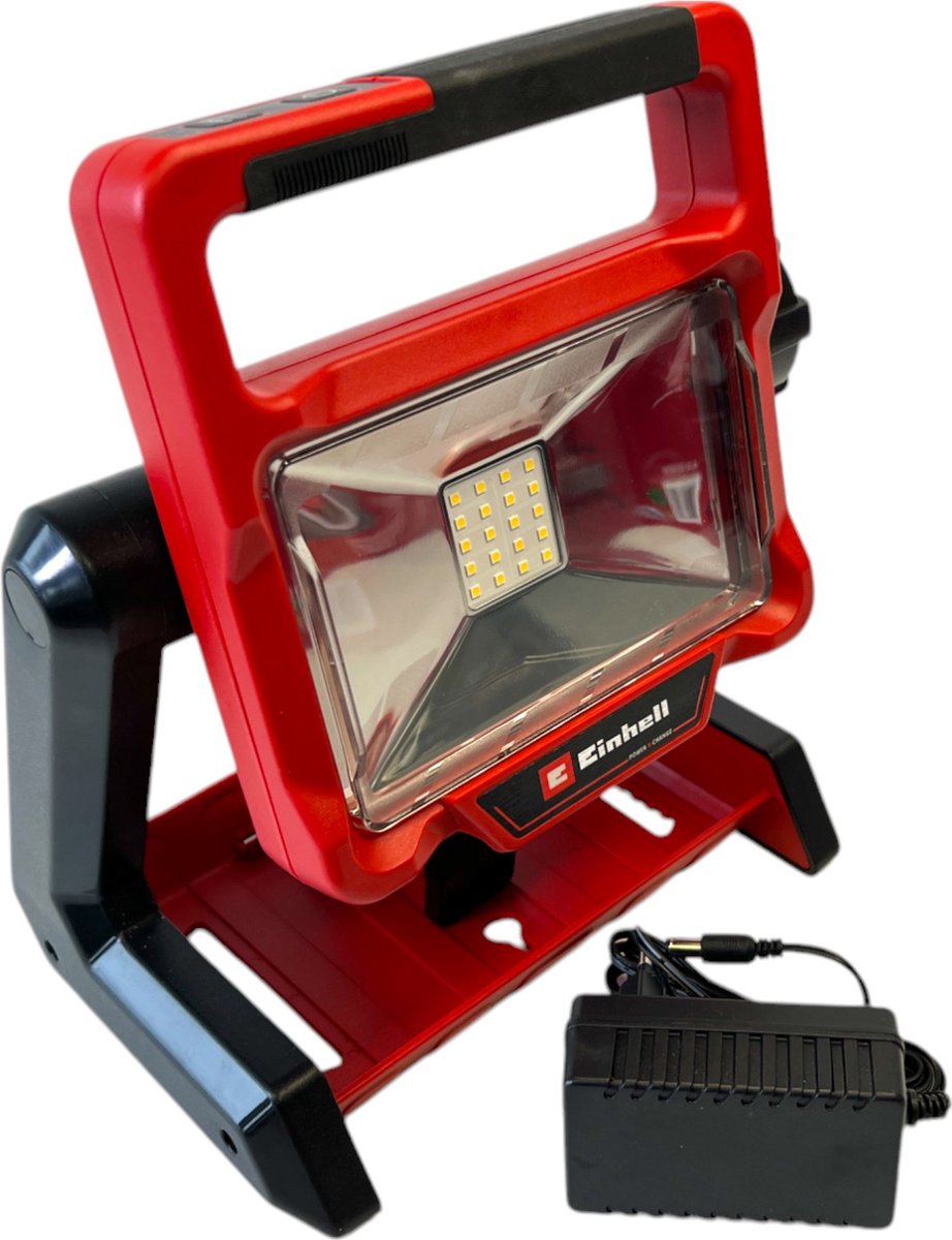 Einhell accu lamp te-cl 18 2000 liac-solo - power x-change - 18 v li-ion - 2000 lm - 5700 k - 20 led's - draaibare lichtkop - 3 helderheidsniveaus - hybride functie - excl. accu en lader