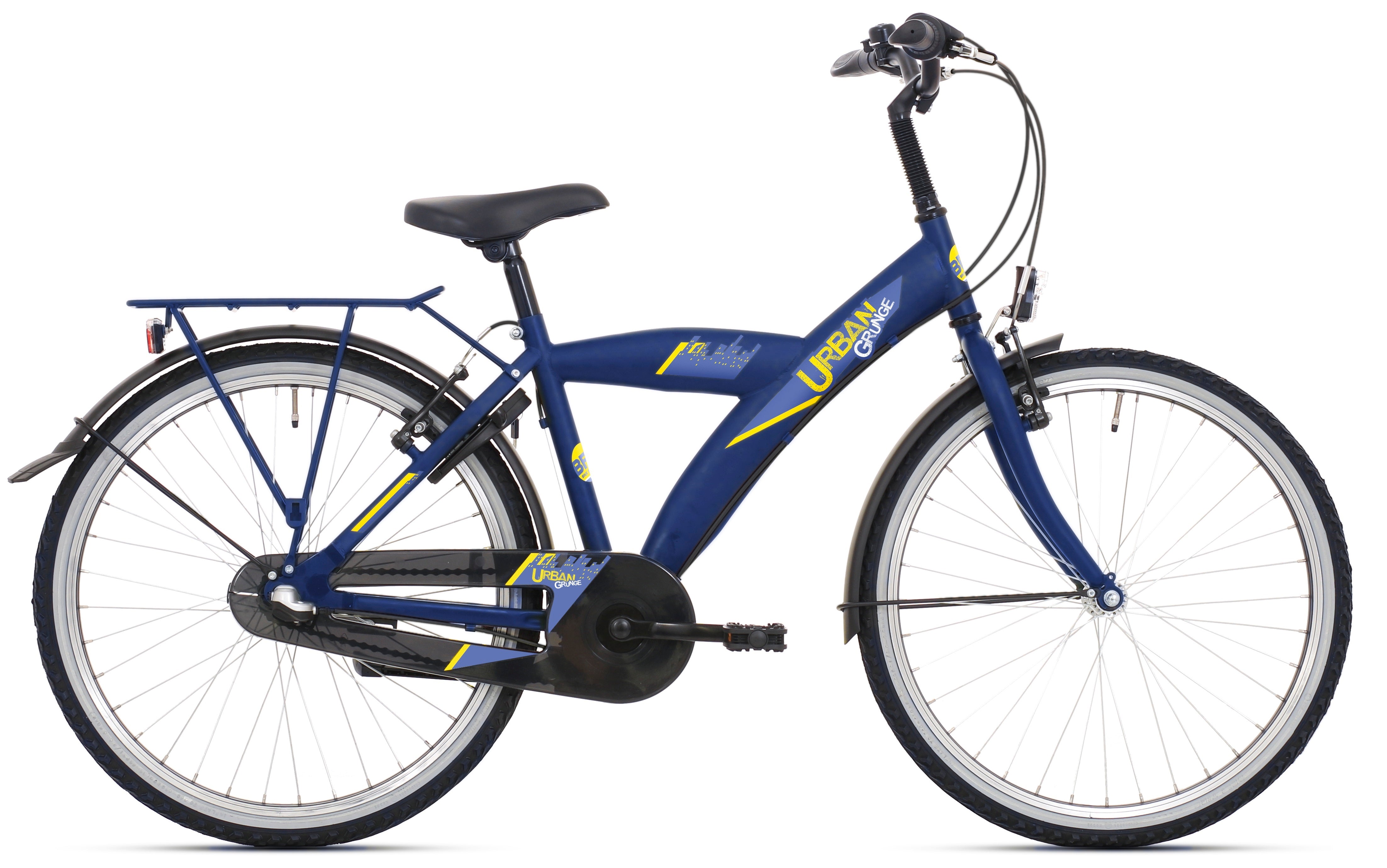 Bikefun kinderfiets urban city 24 inch met nexus 3 versnelling remnaaf - kobalt mat blauw