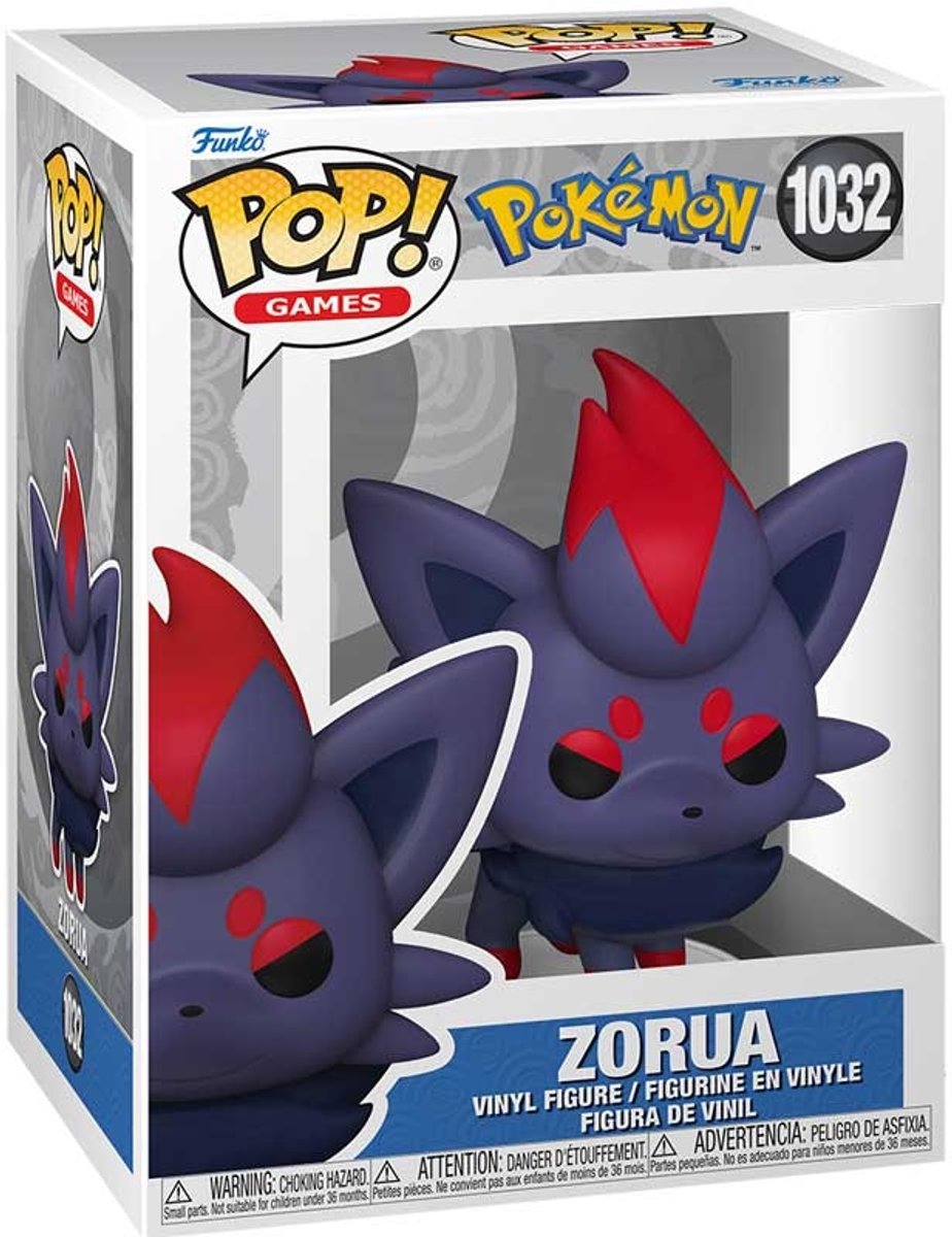 Funko pokémon zorua vinylfiguur 1032 pop! meerkleurig pvc unisex - fan merch, film, gaming
