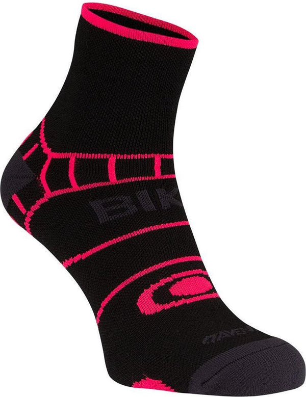 Avento wielrensokken met climayarn - zwart roze - 39-42