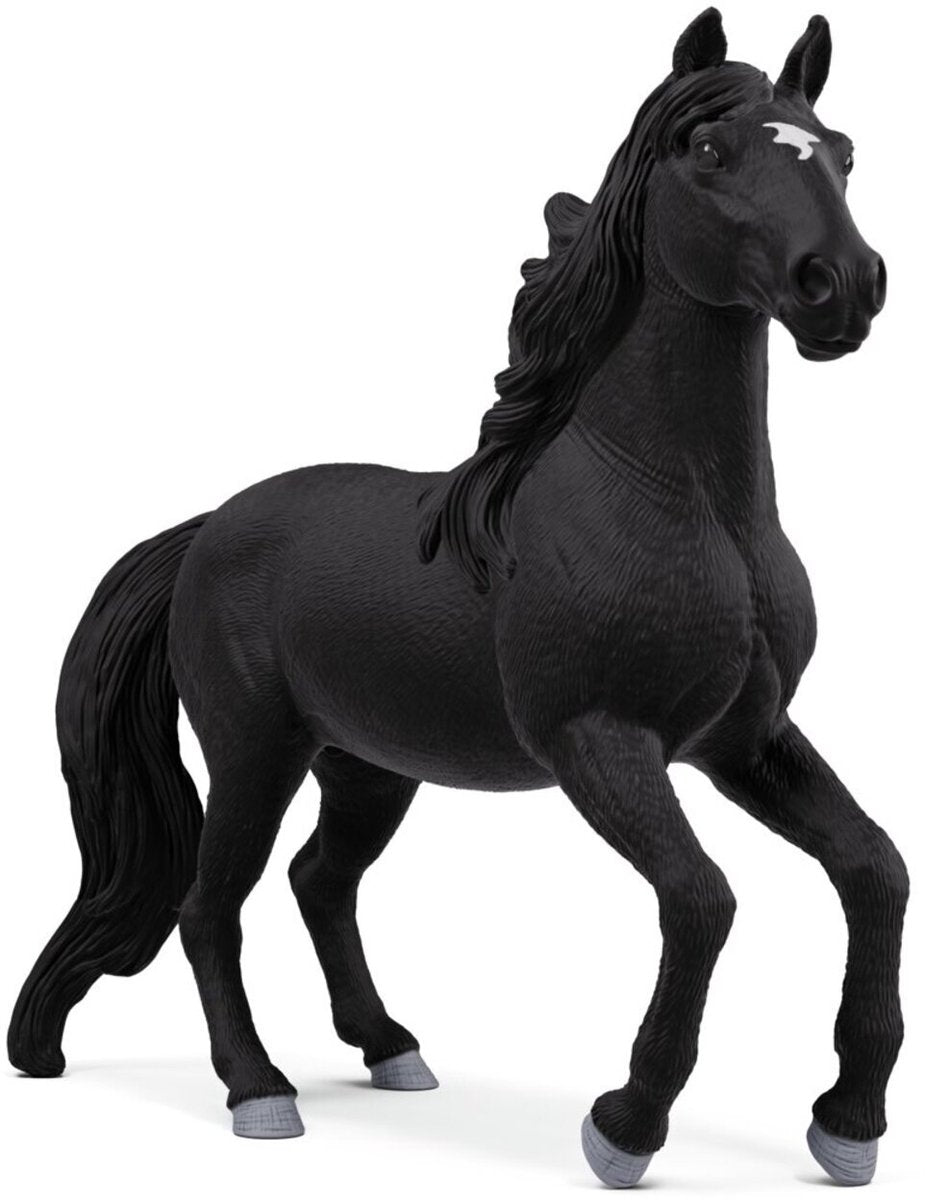 Schleich paardenspeelgoed lusitano hengst zwart realistisch figuur.