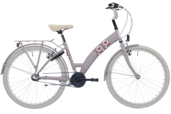 Bikefun kinderfiets 26 veel liefde met nexus 3 versnellingen - adobe roze