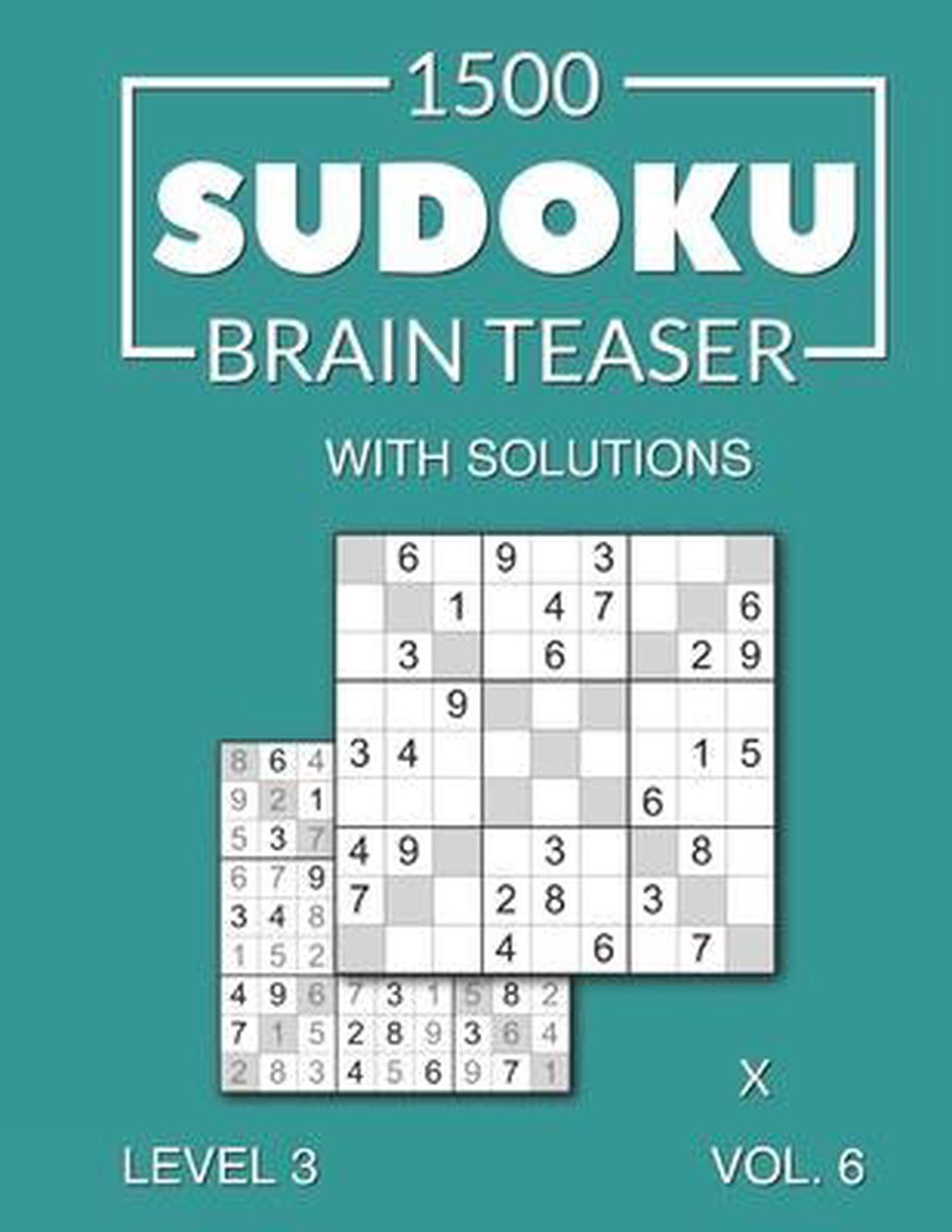 1500 sudoku brain teaser x with solutions