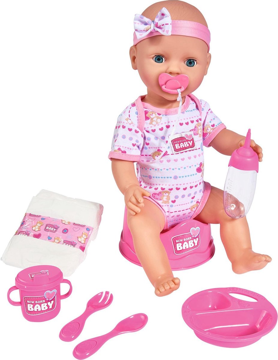 Pasgeboren baby drank- en plaspop, 8dlg.