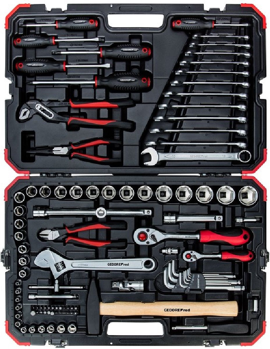Gedore red r46003100 100-delige dopsleutelset 1 4 + 1 2 - 3300063