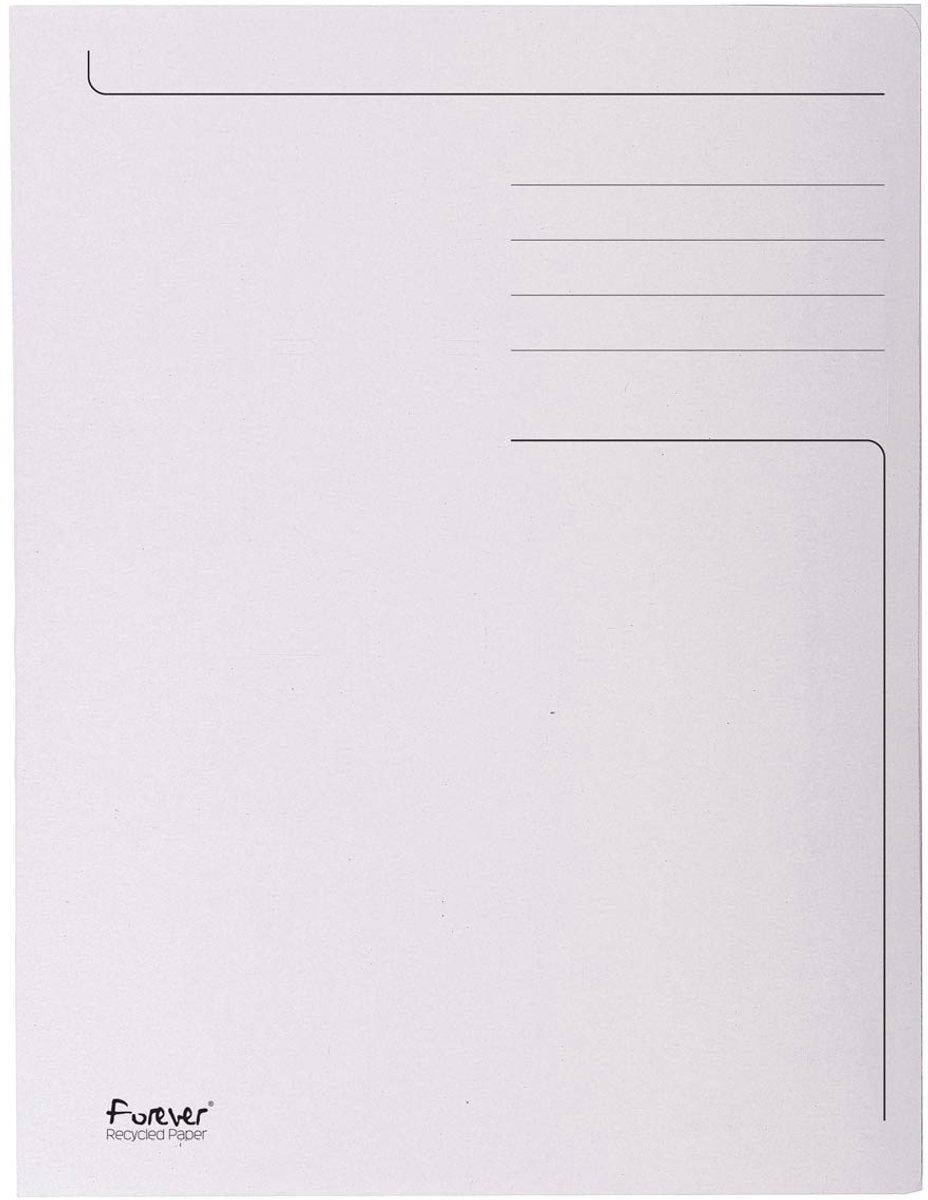 Exacompta 50x forever® bedrukte map met 3 kleppen - 280gm2 - 24x32 cm voor a4 - grijs - 448019e