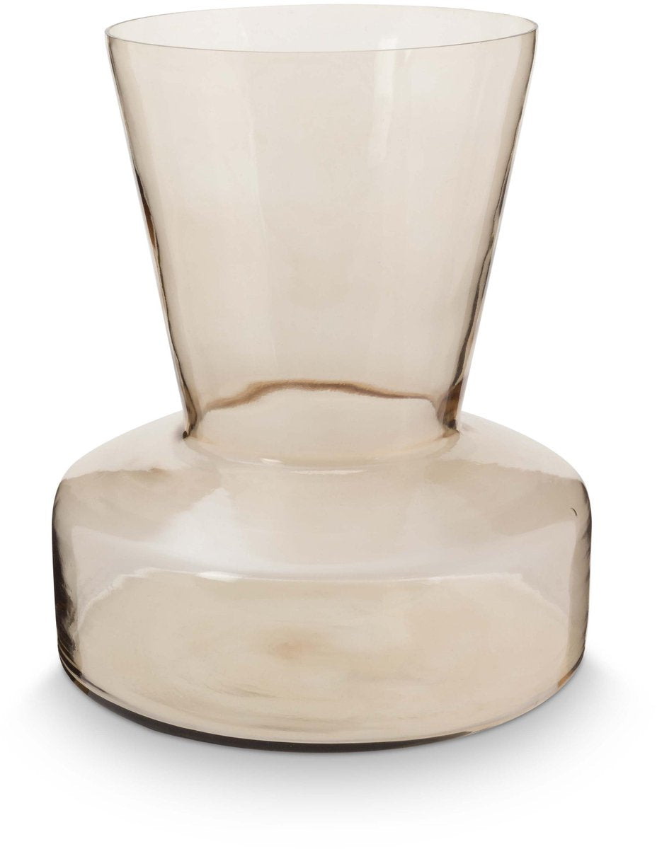 Vtwonen - basic - vaas - zand - glas - 26x26x30cm