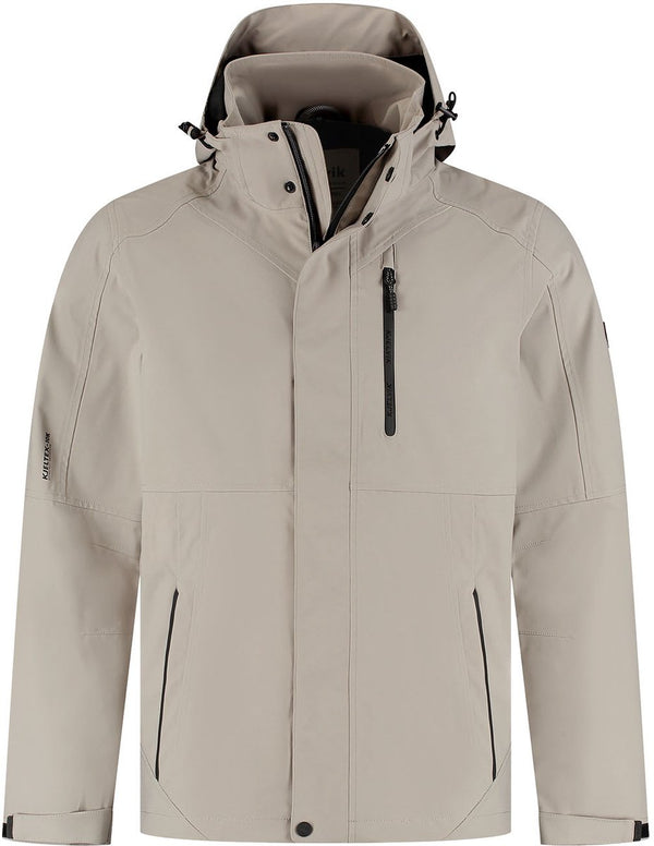 Kjelvik outdoorjas alek donker zand