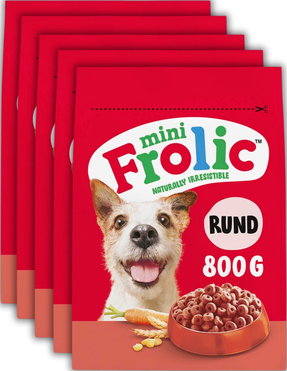 Frolic hondenbrokken mini - compleet droogvoer - rund - 5x800g