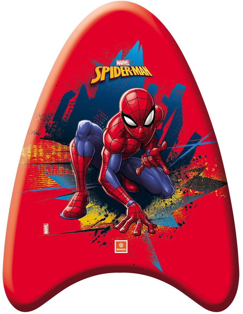 Mondo kickboard spiderman zwemaccessoire 31x41cm voor kinderen.