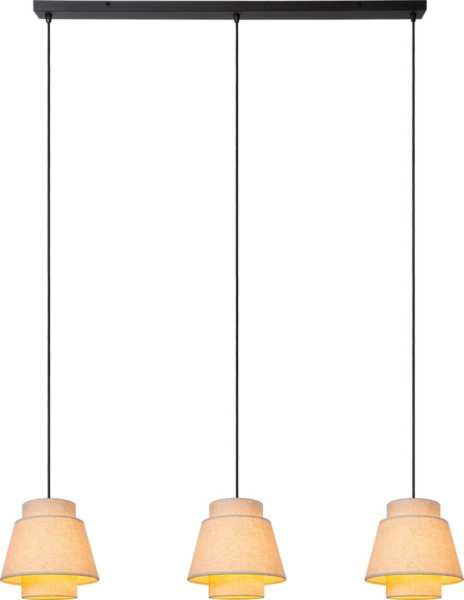Lucide tribute - hanglamp - 3xe27 - beige - japandi