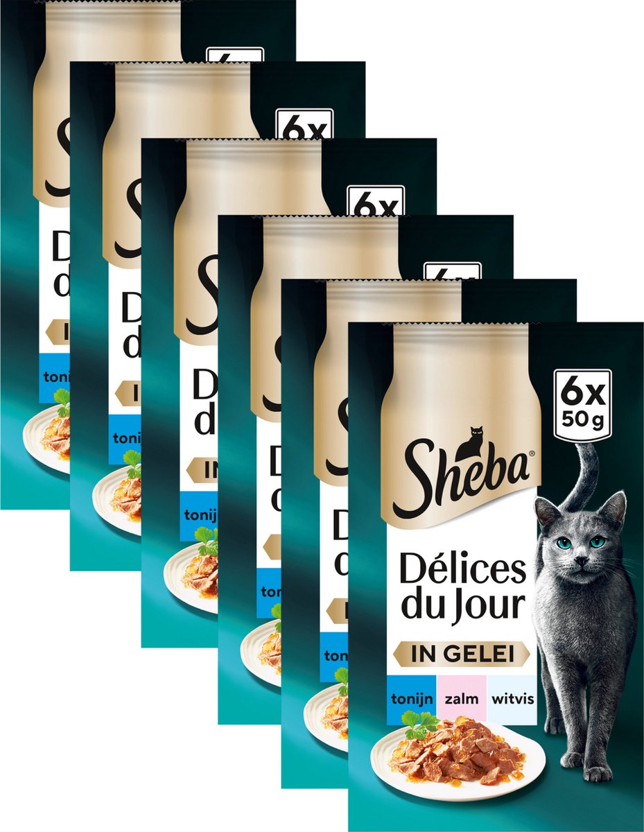 Sheba kattenvoer - delices du jour - zalm tonijn in gelei - 36x50g