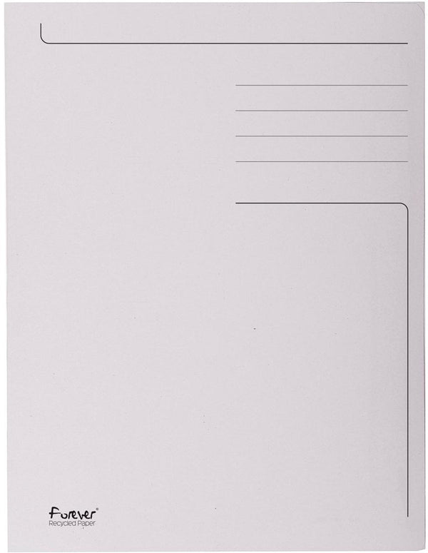 Exacompta 50x forever® bedrukte map met 3 kleppen - 280gm2 - 24,5x35 cm voor folio - grijs - 449019e