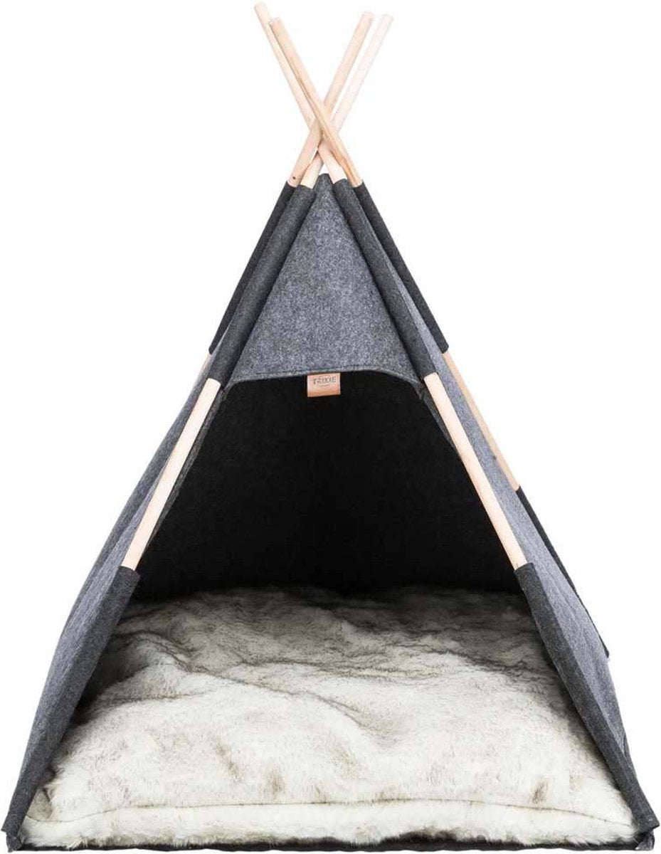 Trixie - schuilplaats tipi - vilt - antraciet - 70x70x70 cm