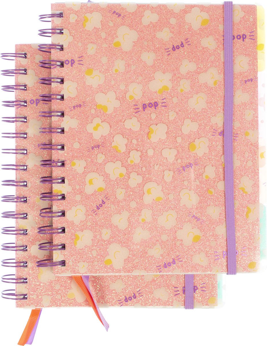 Kangaro 4-in-1 schrift - beach happy - a5 - lijn - 2 stuks - k-pm310011