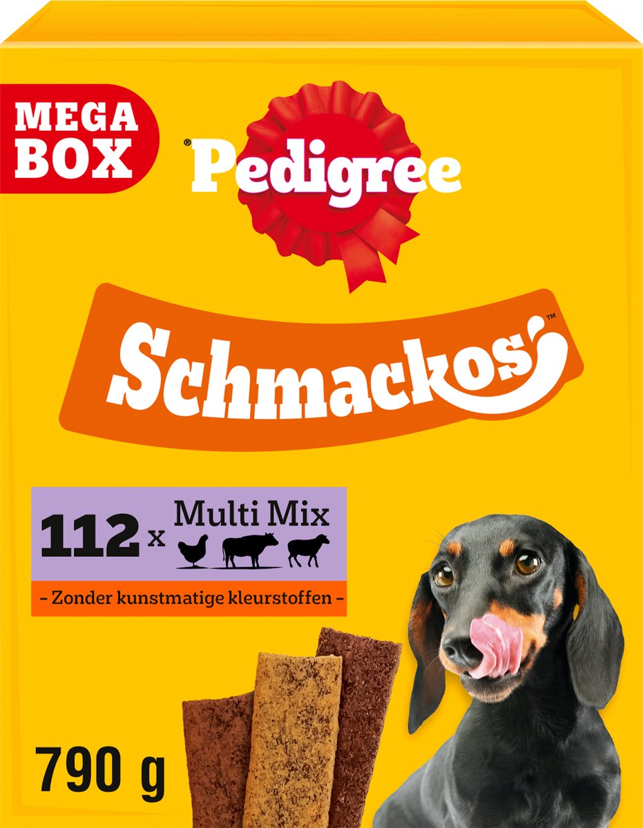Pedigree hondensnacks - schmackos megabox - 110 stuks 790 g