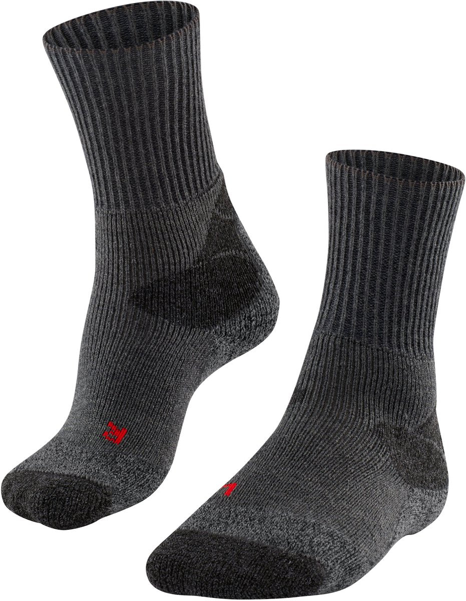 Falke tk-x expedition ultra dikke padding wol functioneel materiaal wandelsokken heren grijs - maat 39-41
