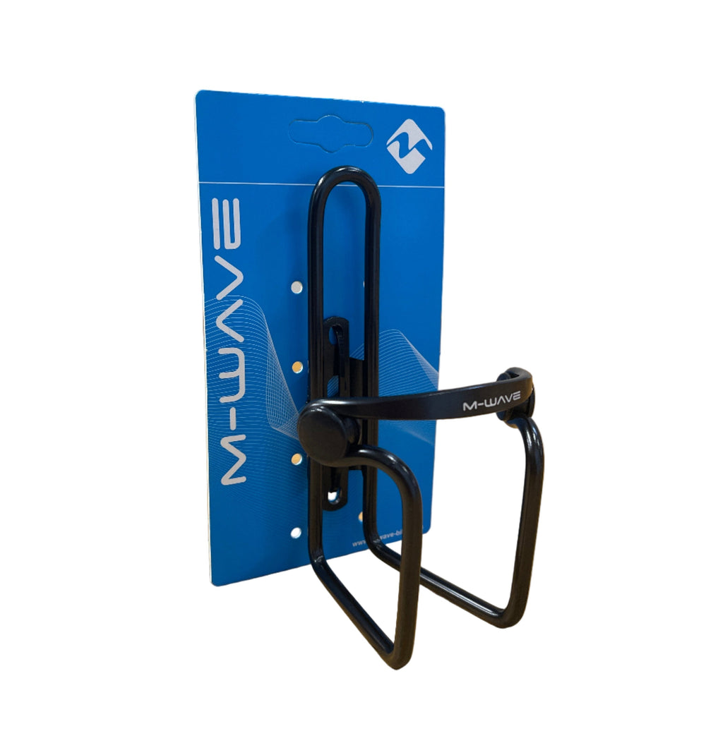Messingschlager m-wave bidonhouder aluminium zwart met beschermdoppen
